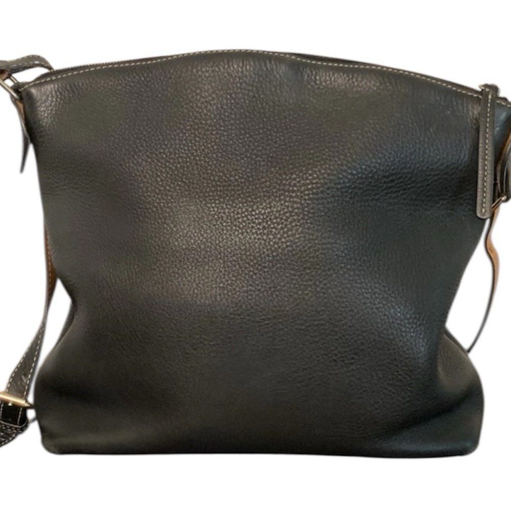 Dooney & Bourke Black Pebble Grain Leather Hobo Shoulder Bag Vintage Like New - Picture 4 of 7